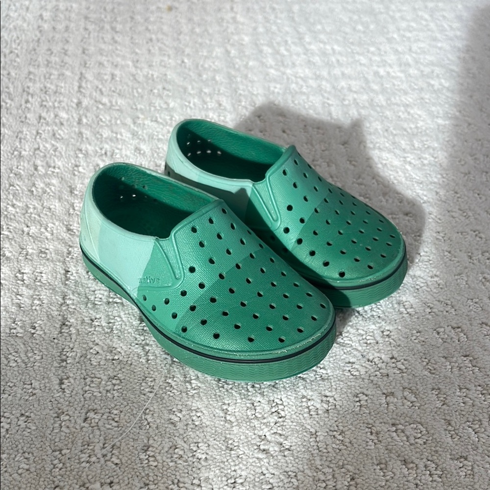 Native Kids Green Slip-On Shoes